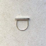 Statement, minimalist line silver ring