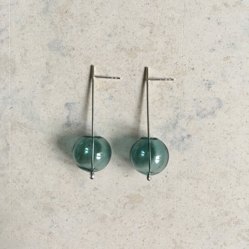 Sleek Glass Earrings: Modern Minimalist Statement Pieces