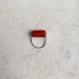 Coral silver unique ring I statement ring | contemporary ring