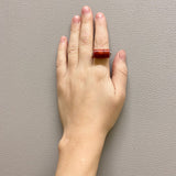 Coral silver unique ring I statement ring | contemporary ring