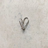 Minimalist contemporary brooch | Hart brooch| Silver handmade brooch