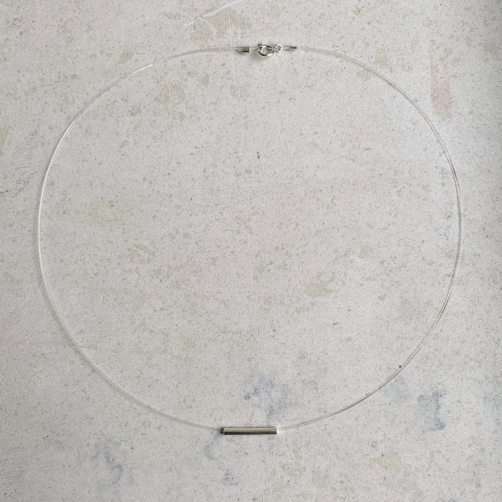 Dainty Choker,Minimalist necklace, sterling silver tube