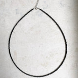 Black spinel choker | minimalist choker | natural gemstone | dainty choker