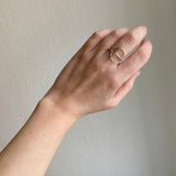 Minimalist ring, unique geometric ring, sterling silver ring