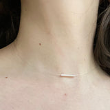 Dainty Choker,Minimalist necklace, sterling silver tube