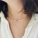 Dainty Choker,Simple Choker , Sterling Snake  chain Choker I Minimalist Choker