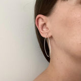 Unique hoops, statement, minimalist thereder silver earrings, dangle earrings