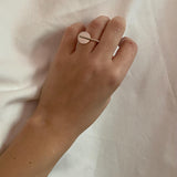 Minimalist architectural silver ringI Statement Contemporary ring