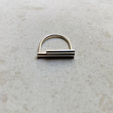 Minimalist silver ring, unique contemporary geometric ring