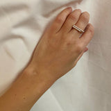 Minimalist silver ring, unique contemporary geometric ring