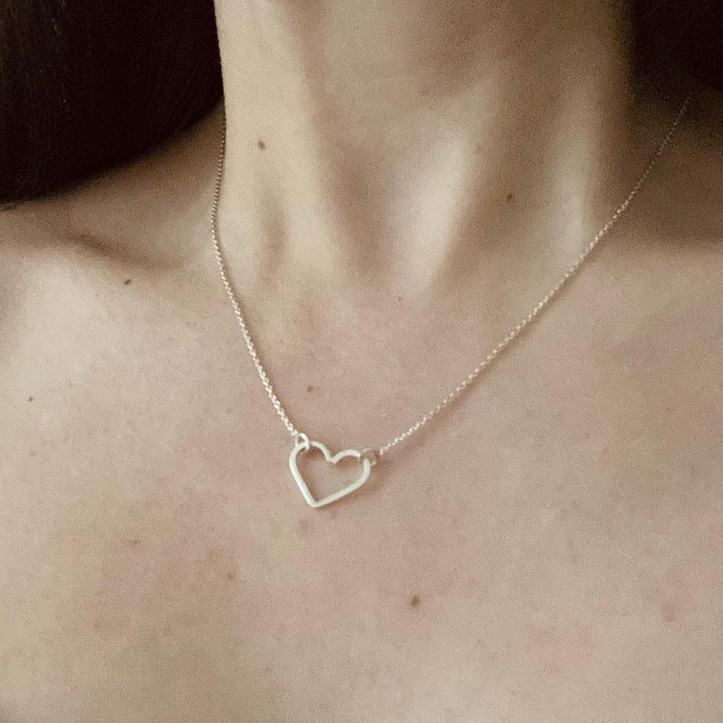 Minimalist Necklace with Heart Pendant I Self-love necklace