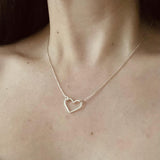 Minimalist Necklace with Heart Pendant I Self-love necklace