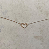 Minimalist Necklace with Heart Pendant I Self-love necklace