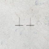 Delicate Slim  Sterling Silver Line Studs