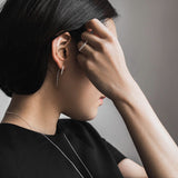 Minimalist, statement, dainty silver earrings