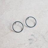 Dainty Earrings Circle Geometric Silver Studs, simple,minimalist hoop earrings