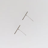 Delicate Slim  Sterling Silver Line Studs