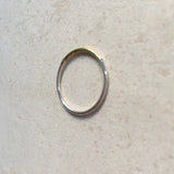 Silver and brass minimalist ring