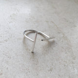 Statement Minimalist Sterling Silver or Gold plated Ring