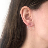 Open circle, unique earrings, minimal jewelry, ear cuff, ear climbers