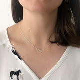 Minimalist necklace I Dainty necklace | Circle pendant | 925 Sterling Silver |