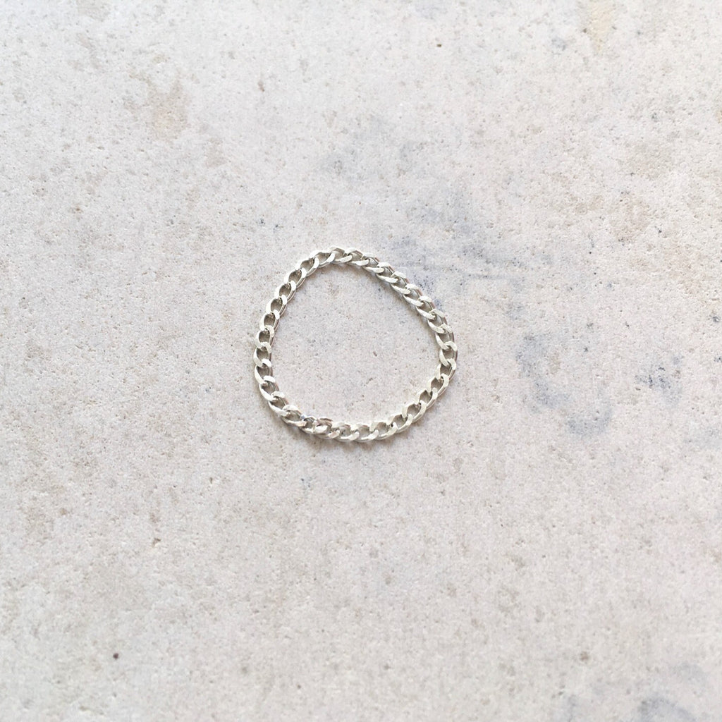 Dainty silver ring I Chain ring I Stackable ring I Stacking ring