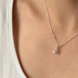 Necklace Paper Boat I Origami boat necklace I Dainty Necklace I Minimalist Silver Necklace I Gift for her