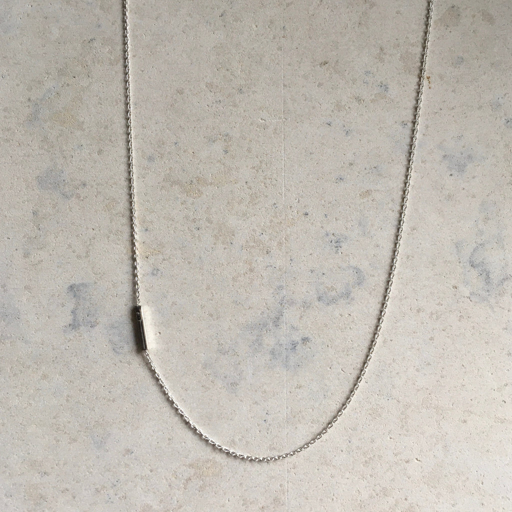 Dainty Necklace I Minimalist Silver Necklace I Bar necklace