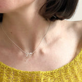 Dainty Necklace I Minimalist Silver Necklace I Glass bubble necklace
