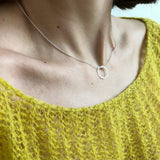 Recycled silver mini karma necklace |  open circle necklace | minimalist necklace