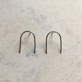 Contemporary silver earrings | simple silver earrings | minimalist ear threads | silver pins