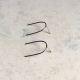 Contemporary silver earrings | simple silver earrings | minimalist ear threads | silver pins