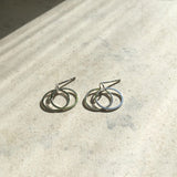 Double Open circle, unique earrings , minimal jewelry