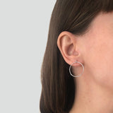 Unique hoops, statement playful earrings. geometric earrings