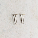 Oval hoops, statement  thin silver earrings,geometric earrings,dainty earrings