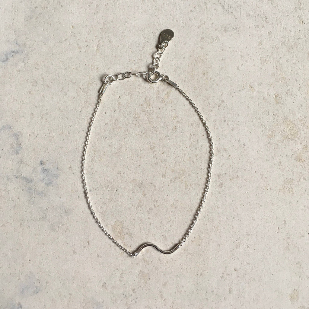 Dainty Bracelet I Simple  silver Bracelet I Minimalist wave bracelet