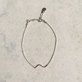 Dainty Bracelet I Simple  silver Bracelet I Minimalist wave bracelet