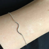 Dainty Bracelet I Simple  silver Bracelet I Minimalist wave bracelet