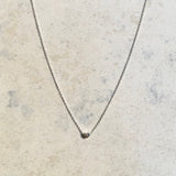 Dainty Necklace I Minimalist Silver Necklace I Heart necklace