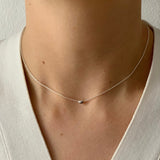 Dainty Necklace I Minimalist Silver Necklace I Heart necklace