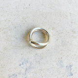 Statement geometric silver ring, minimalist sterling silver ring