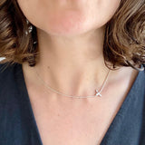 Dainty Necklace I Minimalist Silver Necklace I Tiny bee necklace